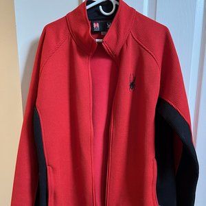 Spyder Full Zip Heavy Weight Black Fleece Men Jacket XL